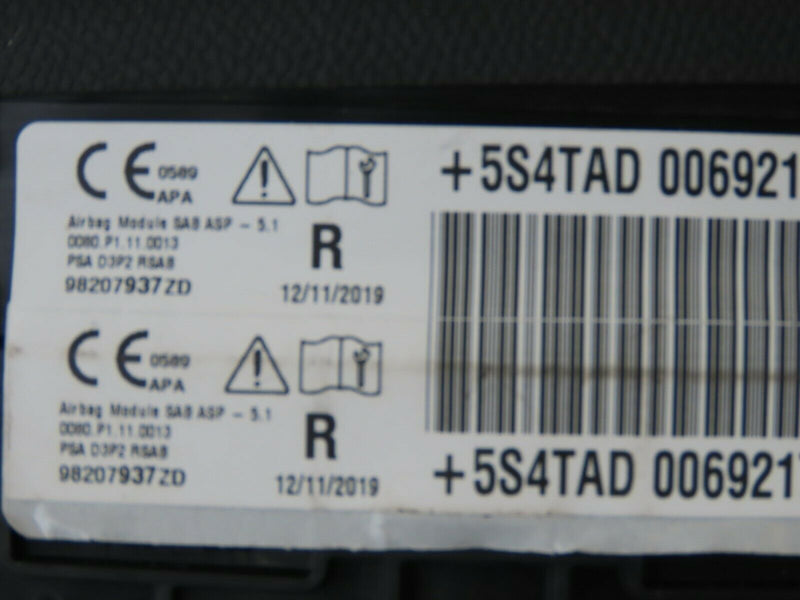 PEUGEOT CITROEN DS RIGHT SIDE AIR BAG *NEW* 98207937ZD