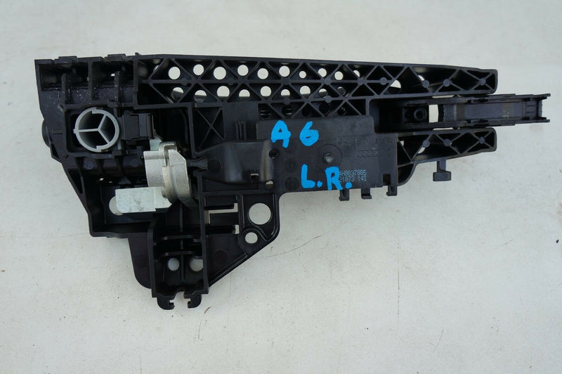 AUDI A6 (C7/4G) 2012-ON REAR LEFT DOOR EXTERIOR HANDLE WITH BRACKET BLACK