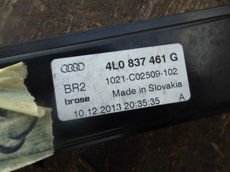 Audi Q7 2009-2015 Front Door Left Electric Window Motor Regulator Mechanism