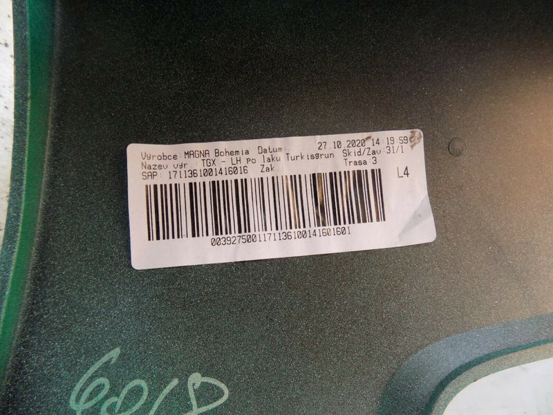 MAN TGX EURO 6 2020+ LEFT BUMPER CORNER HEADLIGHT SURROUND IN TURQUOISE