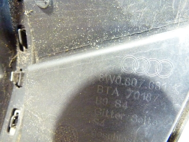 AUDI A4 S4 8W B9 2016-ON FRONT BUMPER LEFT SIDE FOG GRILL 8W0807681