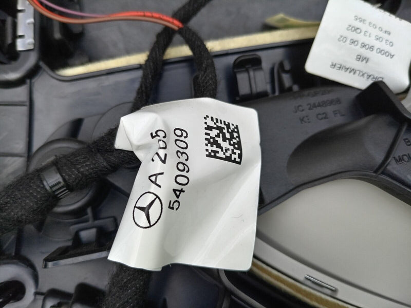 MERCEDES C CLASS W205 2014-2021 PASSENGER SIDE FRONT DOOR CARD BLACK & BEIGE #