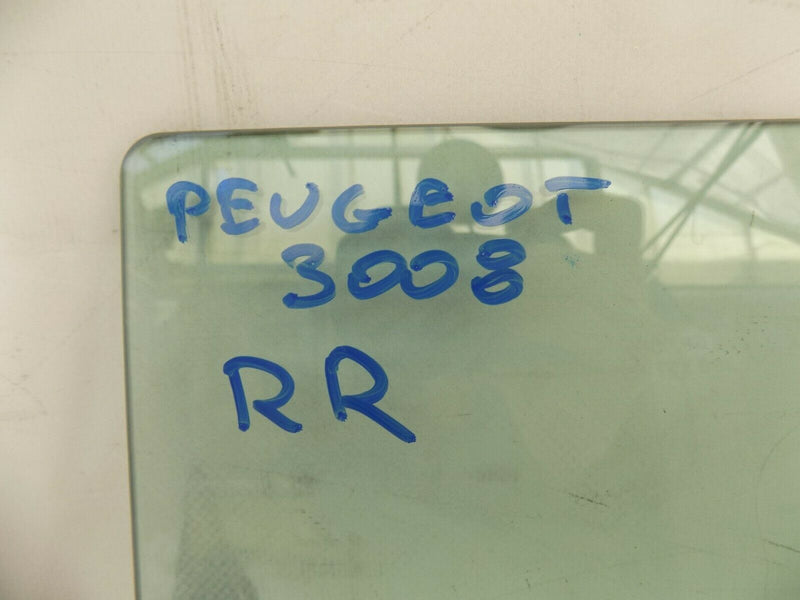 PEUGEOT 3008 2008-2016 REAR RIGHT DOOR WINDOW GLASS 43R-009007