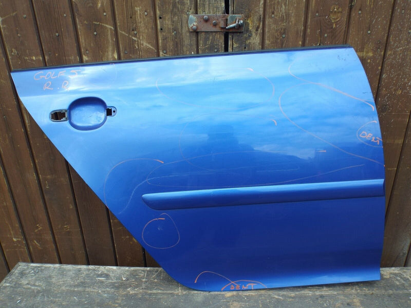 VW Golf V MK5 5 Door 2004-2009 Rear Door Panel Right Driver Side O/S Blue