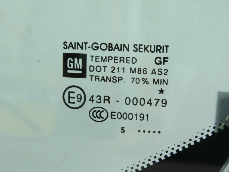 VAUXHALL ASTRA TRIANGLE QUARTER REAR SIDE GLASS WINDOW 43R-00479 DOT 211 M86 AS2