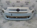 FIAT 500 2015-ON FACELIFT FRONT BUMPER POP WHITE+BADGE GENUINE  735619476