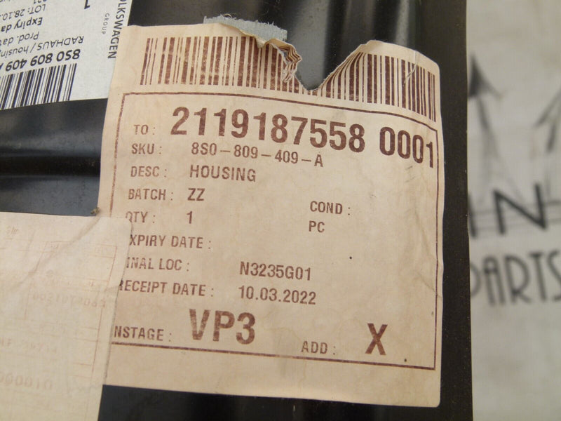 AUDI TT RS TTS - 8S REAR WHEELHOUSE PANEL HOUSING OUTER WHEEL LEFT SIDE  P