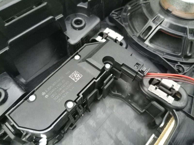 MERCEDES C CLASS W205 2014-2021 DRIVER SIDE FRONT DOOR CARD BLACK & BEIGE #