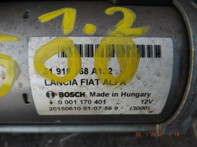 FIAT 500 2007-2015 PETROL 1.2 ENGINE GENUINE STARTER MOTOR BOSH 0001170401 12V