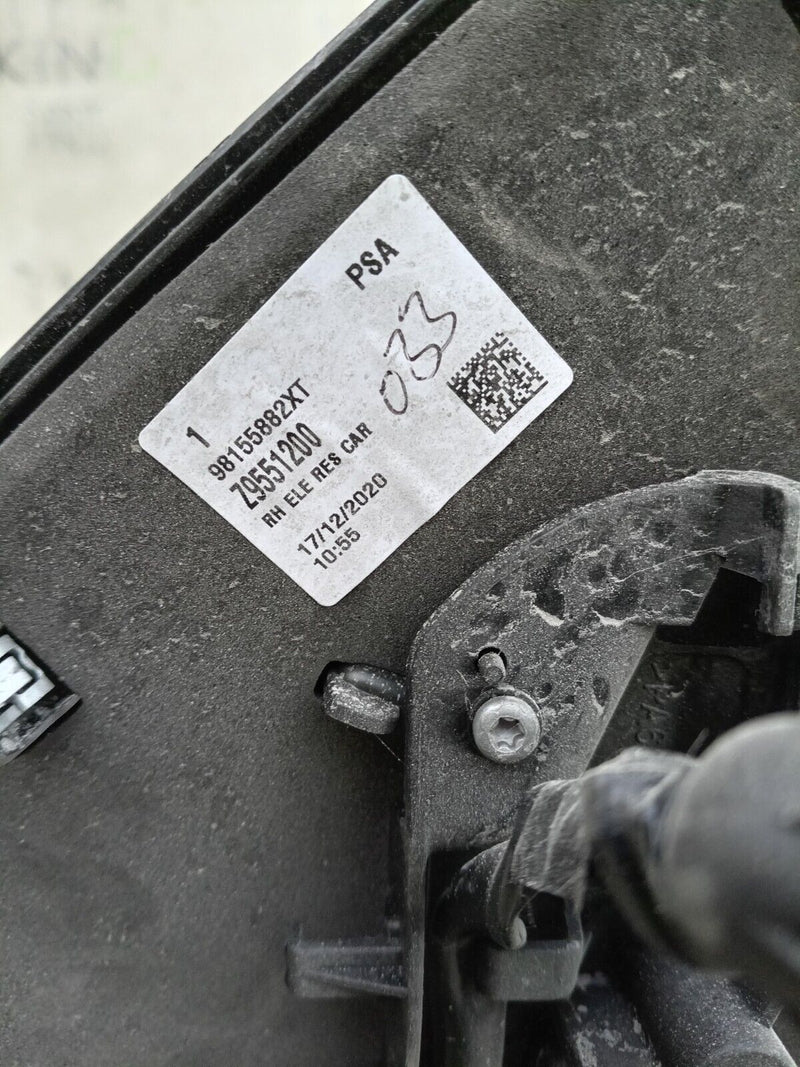 PEUGEOT EXPERT 2017-2021 DRIVER SIDE O/S ELECTRIC WING MIRROR 98155882XT