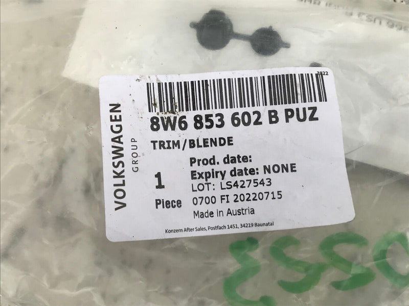 NEW AUDI A5 F5 S-LINE 2017-ON FRONT WING RIGHT EMBLEM GENUINE 8W6853602