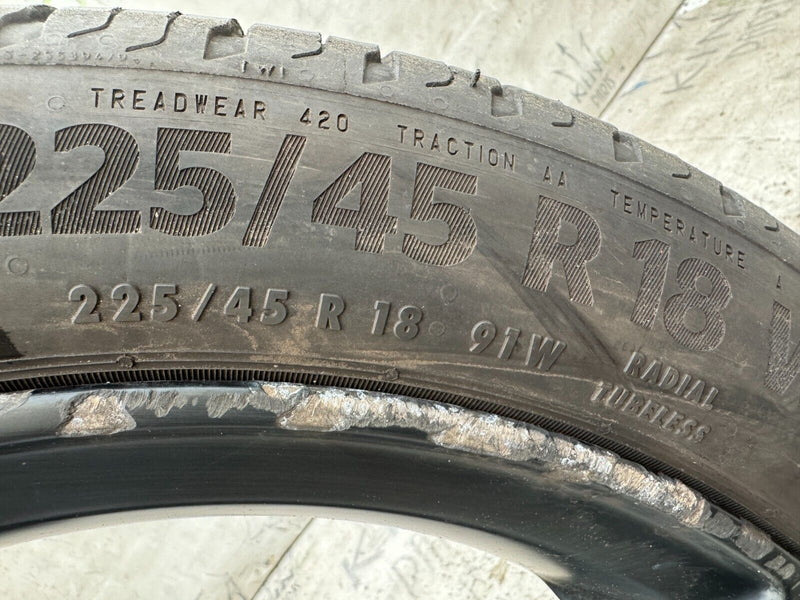 MERCEDES W205 GENUINE ALLOY WHEEL RIM 18' 7.5Jx18H2 ET44 TYRE 225x45 R18