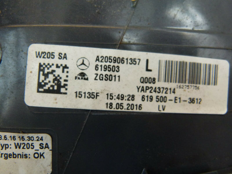 MERCEDES W205 2014-2018 SALOON GENUINE REAR LED LIGHT LEFT PASSENGER SIDE