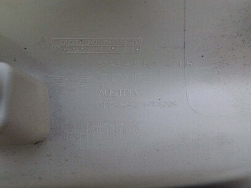 MINI COUNTRYMAN R60 2010-2014 LEFT SIDE D-PILLAR COVER GENUINE 9801247