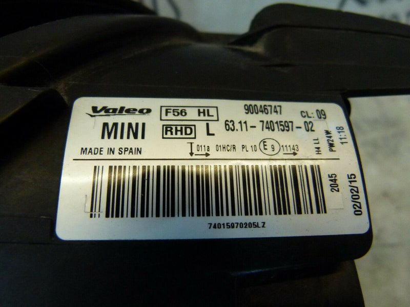 MINI F56 2014-2017 GENUINE HEADLIGHT HEADLAMP RIGHT DRIVER SIDE 7401597