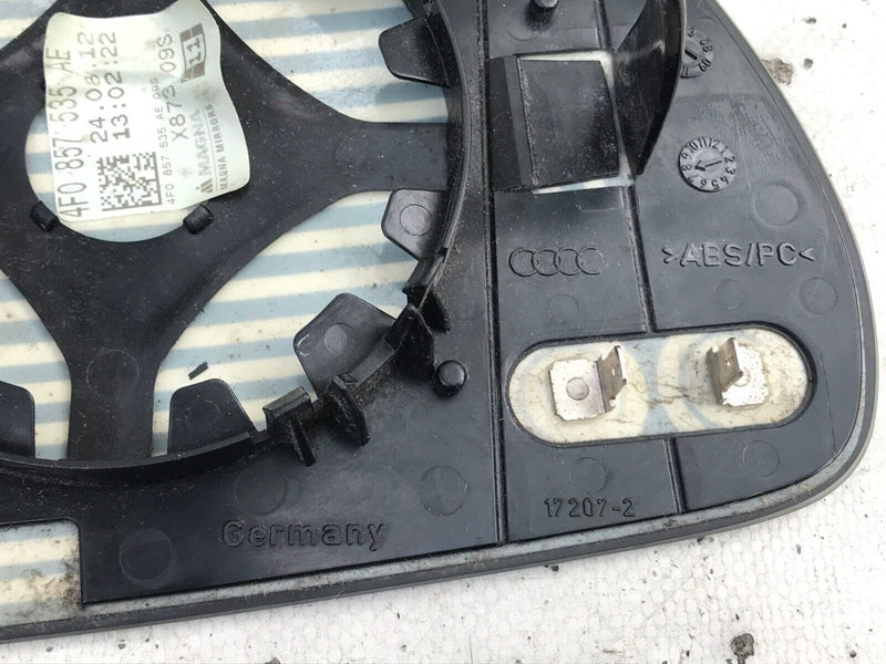 AUDI A6 4F FACELIFT 2008-11 LEFT WING MIRROR GLASS GENUINE 4F0857535
