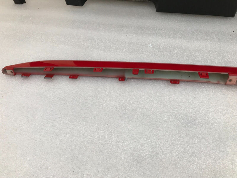 FIAT 500 ABARTH 595 LCI 2016-ON REAR BUMPER DIFFUSER & TRIM MOULDING in RED