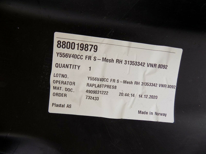 VOLVO V40 2013-2019 FRONT BUMPER RIGHT PART PANEL TRIM 31353342 GENUINE