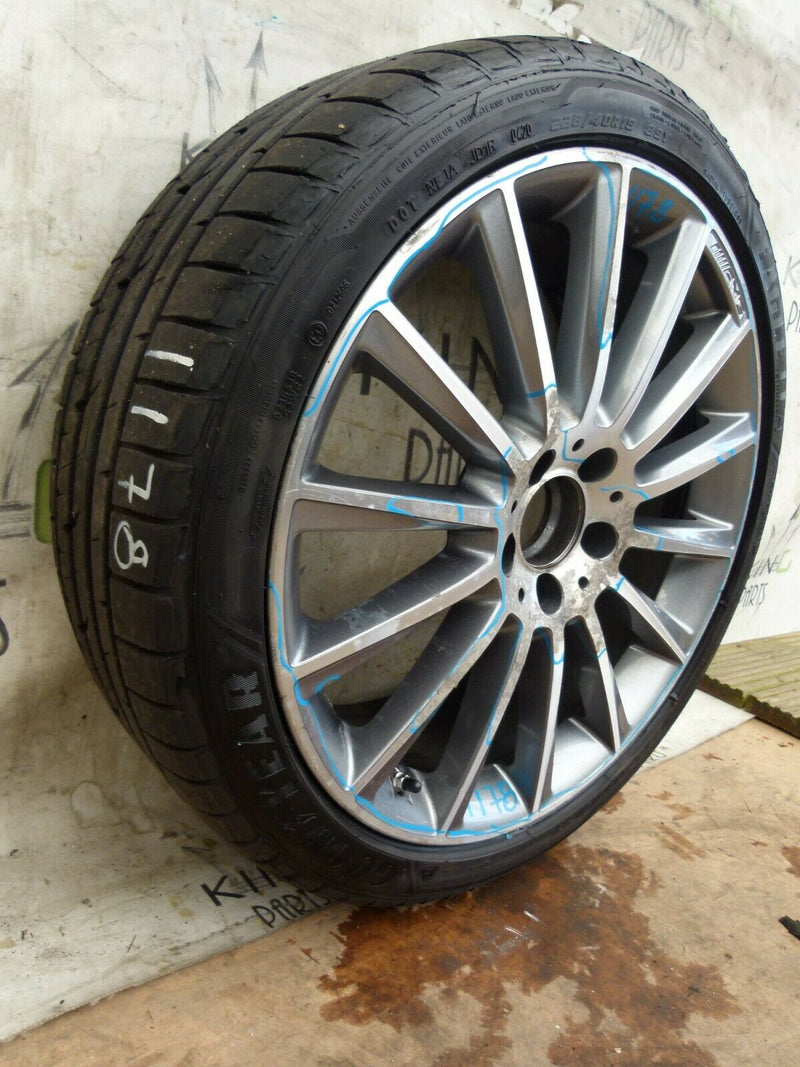 MERCEDES W205 ALLOY WHEEL 19" AMG 7.5JX19H2 ET44 A2054011300 TYRE DAMAGE