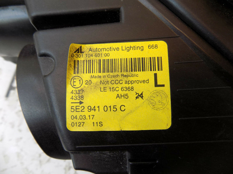 SKODA OCTAVIA MK3 5E 2017 FACELIFT HEADLIGHT LAMP LEFT SIDE 5E2941015C