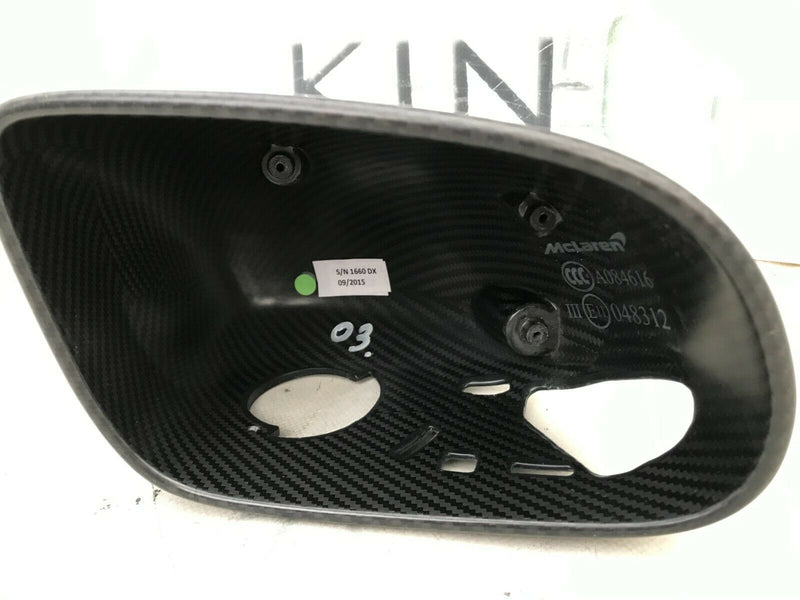 MCLAREN 720S RIGHT SIDE MIRROR COVER FULL CARBO MATT *ORIGINAL* 14AB092CP