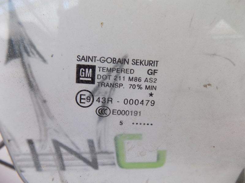 VAUXHALL CORSA D 2006-2014 5DR WINDOW GLASS FRONT DOOR RIGHT SIDE DOT211 AS2 M86