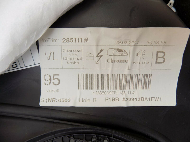 FORD FIESTA MK7 ST-LINE PASSENGER SIDE FRONT DOOR CARD F1BB-A23943BA1FW1