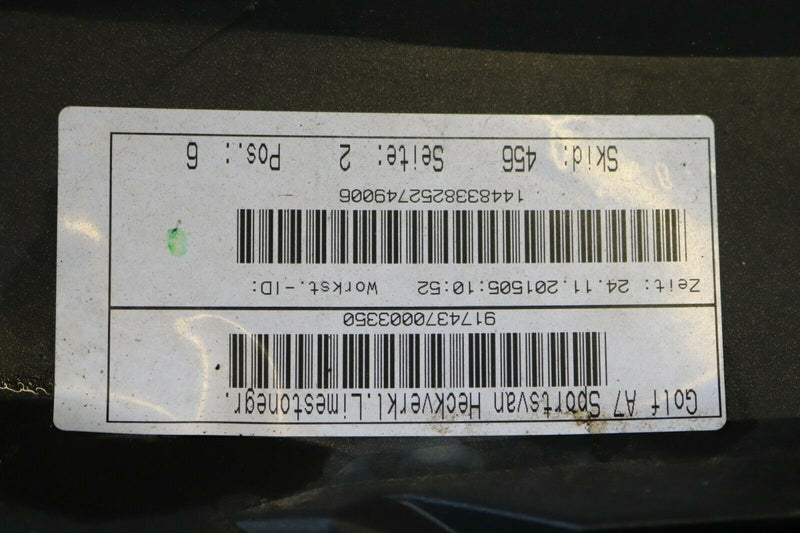 VW GOLF SPORTSVAN SV 510 2014-17 GREY REAR BUMPER GENUINE PDC 510807421E
