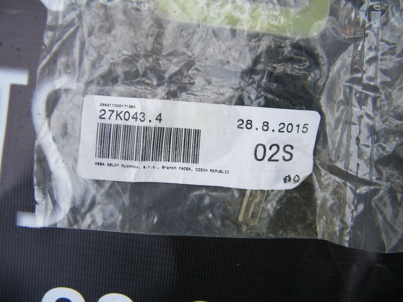 F Skoda Citigo 2011-2015 Key Set Door Lock Ignition Switch Fuel Cap Lock