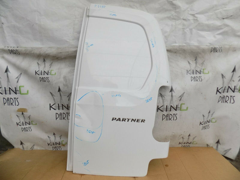 PEUGEOT PARTNER/BERLINGO REAR DOOR RIGHT DRIVER SIDE O/S WHITE - GENUINE