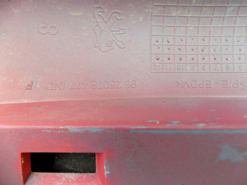 PEUGEOT 206 MK1 1998-2003 RED FRONT BUMPER GENUINE 9625078477