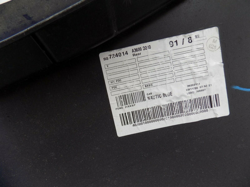 VAUXHALL ASTRA MK7 2015-2019 BLUE REAR BUMPER GENUINE 39202159