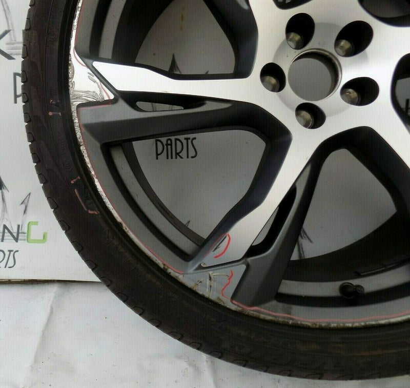 VOLVO 22" XC90 6 DOUBLE SPOKE TECH MATT BLACK 9.0JX22H2 ALLOY WHEEL TYRE