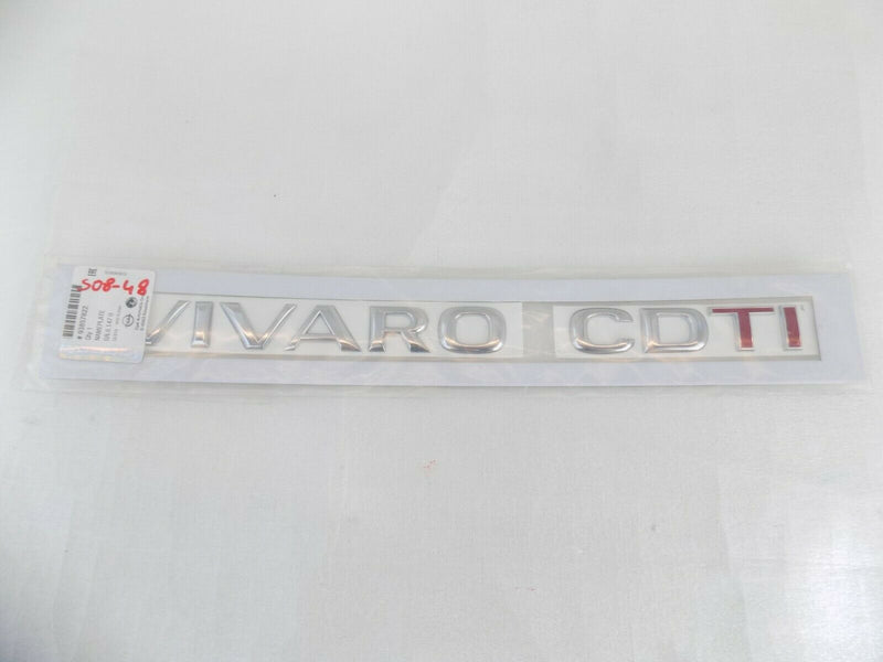 VAUXHALL VIVARO 2001-2014 REAR NAMEPLATE NAME PLATE BADGE *NEW* 93857822 /S08-48