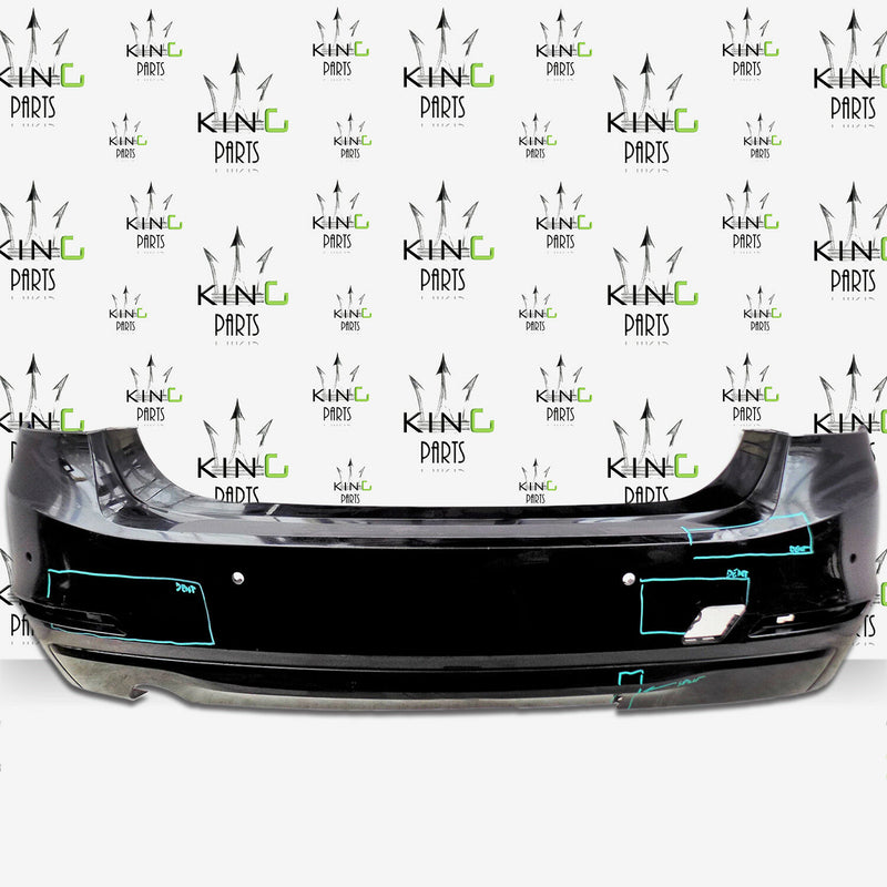 BMW 3 SERIES F30 2012 2013 2014 4ZYL SALOON BLACK REAR BUMPER 51127256930