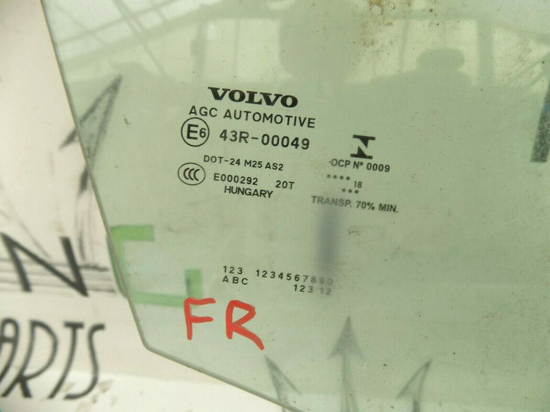 VOLVO V40 2012-2015 FRONT RIGHT WINDOW GLASS 43R-00049