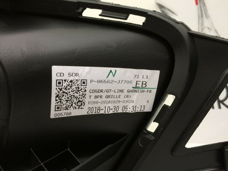 KIA CEED GT-LINE 2019 5DR BRACKET FRONT BUMPER LOWER GRILL GRILLE 86562-J7700