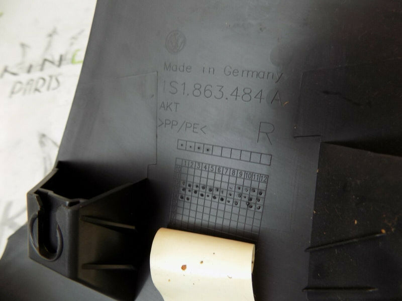 VW UP 2011-2016 3DR FRONT A PILLAR RIGHT LOWER TRIM PANEL 1S1863484A *N3
