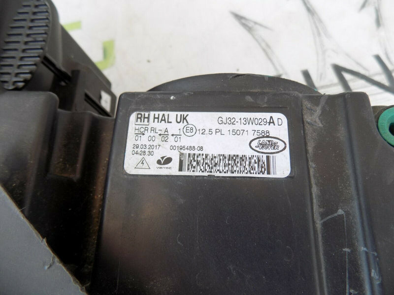 LAND ROVER EVOQUE 2015 2016 RIGHT HEADLIGHT HEADLAMP HALOGEN *DAMAGE