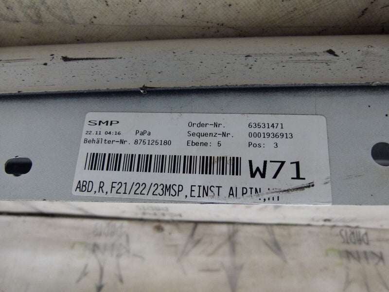 BMW 1 SERIES F21 2012-2015 RIGHT SIDE SKIRT MOULDING GENUINE 15857711