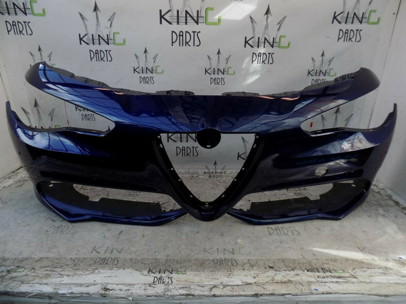 ALFA ROMEO GIULIA FROM 2016 FRONT BUMPER ORIGINAL BLUE  SRA PDC 5055656