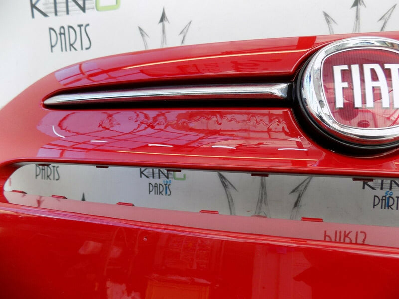 FIAT 500 SPORT 2016-ON FACELIFT FRONT BUMPER RED BADGE TRIM 735619571