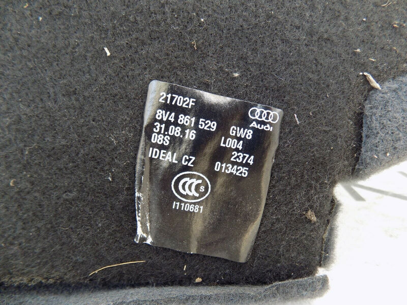 AUDI A3 SPORTBACK 8V 2012-ON BOOT FLOOR CARPET MAT LINER 8V4861529 GENUINE