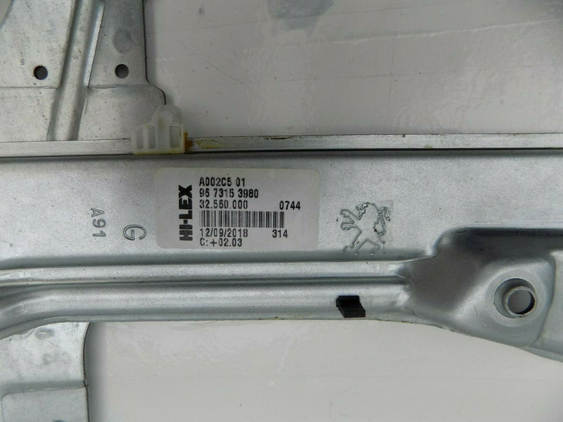 PEUGEOT 208 2012-ON LEFT SIDE REAR WINDOW REGULATOR AND MOTOR 9673153980 /S48-02