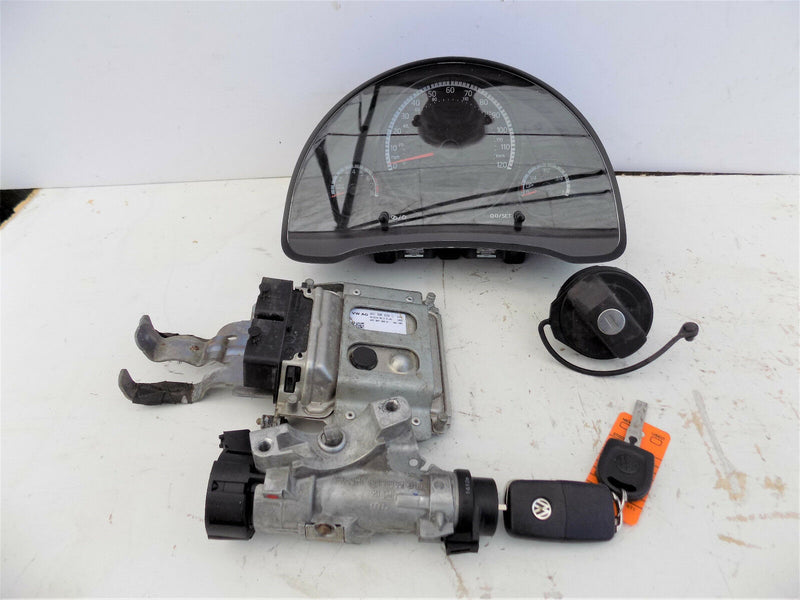 VW UP 2011-ON ECU CONTROL UNIT & SPEEDOMETRE CLUSTER & IGNITION LOCK & TWO KEYS
