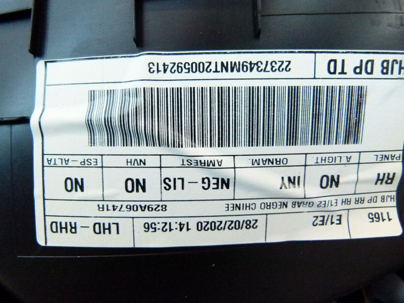 RENAULT CAPTUR 2020-ON REAR RIGHT DRIVER SIDE DOOR CARD 829A08455R