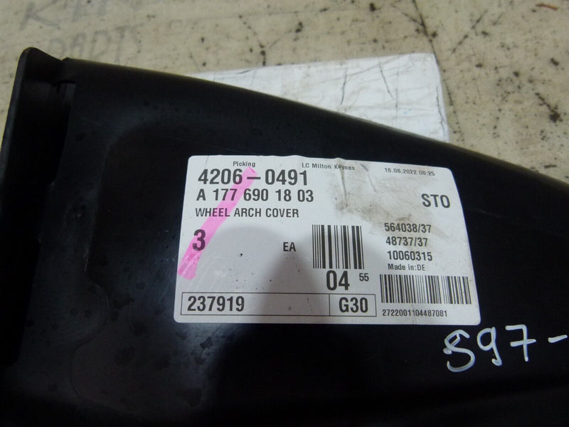 MERCEDES A W177 2018-22 FRONT RIGHT WHEEL ARCH COVER GENUINE A1776901803