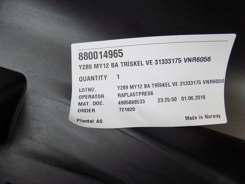 VOLVO XC90 LEFT SIDE SKIRT SILL COVER PANEL 31333175