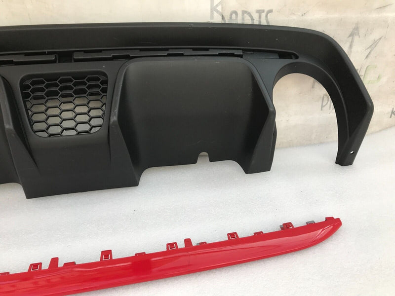 FIAT 500 ABARTH 595 LCI 2016-ON REAR BUMPER DIFFUSER & TRIM MOULDING in RED