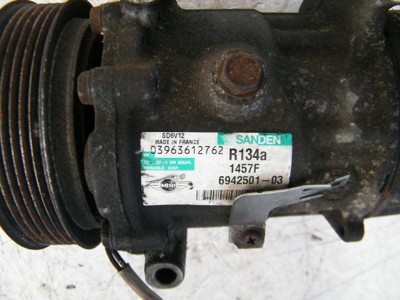 MINI COOPER S R56 R57 2006-13 GENUINE PUMP COMPRESSOR AIR CON 1457F & HOSE PIPE